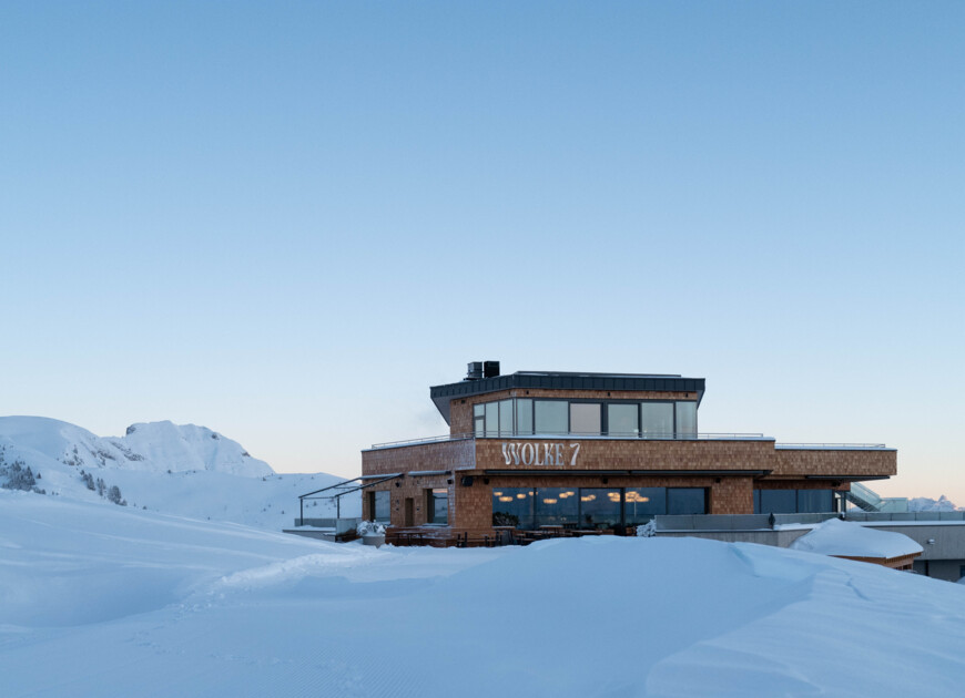 Das neue Restaurant Wolke 7 im Winter in Großarltal, Salzburg